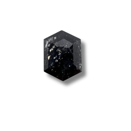 Salt And Pepper Diamond Hexagonal Shape Blackish Color Diamond