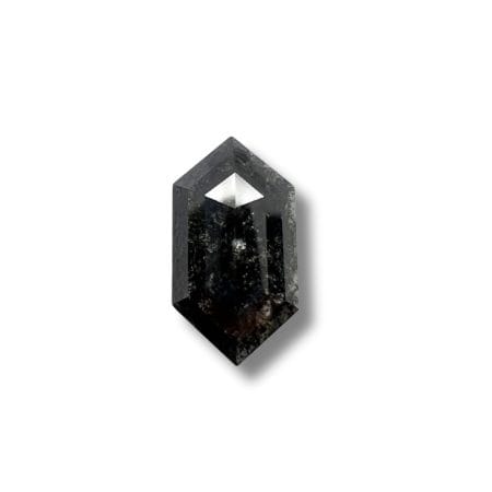 Salt And Pepper Diamond Hexagonal Shape Blackish Color Diamond