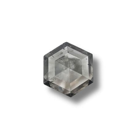 Salt And Pepper Diamond Hexagonal Shape Light Grey Color Diamond