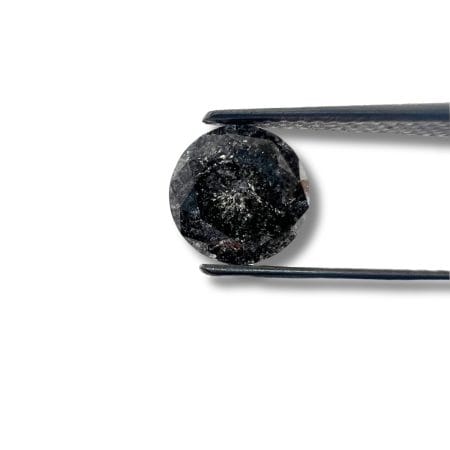 Salt And Pepper Diamond Round Shape Blackish Color Diamond