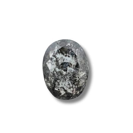 Salt And Pepper Diamond Oval Shape Light Grey Color Diamond