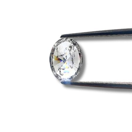 Salt And Pepper Diamond Oval Shape White Color Diamond