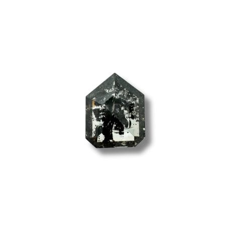 Salt And Pepper Diamond Shield Shape Grey Color Diamond