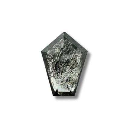 Salt And Pepper Diamond Shield Shape Blackish Color Diamond