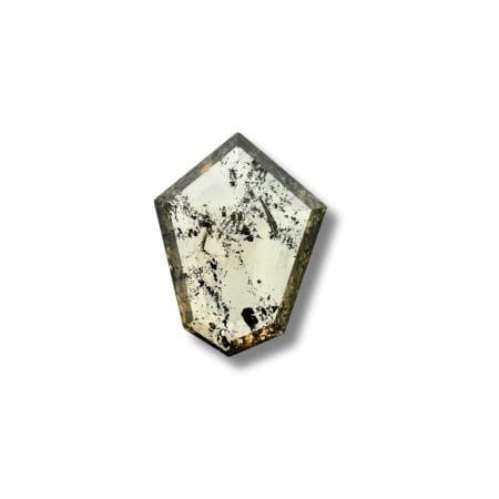 Salt And Pepper Diamond Shield Shape Yellowish Color Diamond