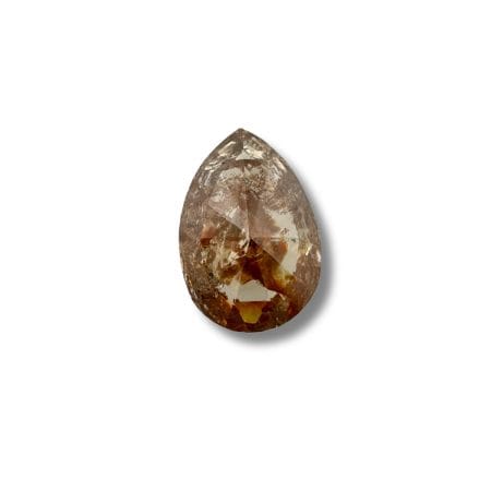 Salt And Pepper Diamond Pear Shape Peachy Color Diamond