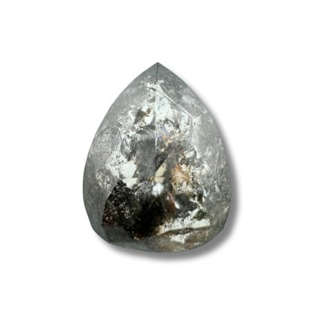 Salt And Pepper Diamond Pear Shape Peachy Color Diamond