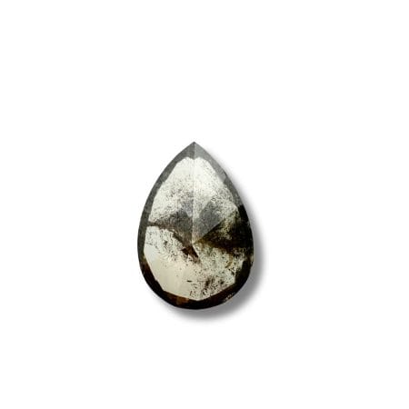 Salt And Pepper Diamond Pear Shape Yellowish Color Diamond