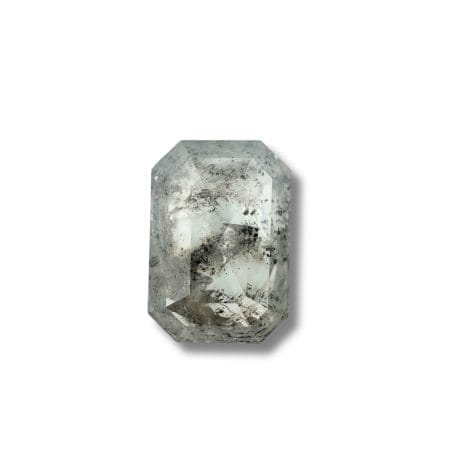 Salt And Pepper Diamond Emerald Shape Light Grey Color Diamond