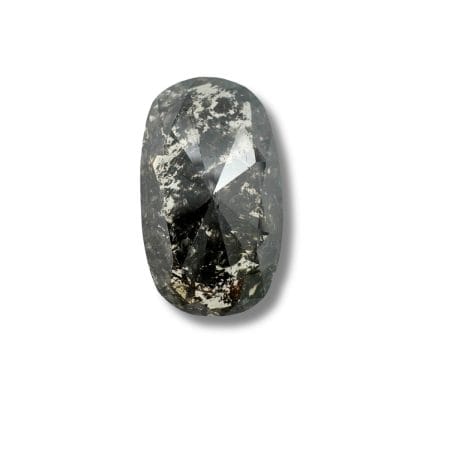 Salt And Pepper Diamond Oval Shape Blackish Color Diamond