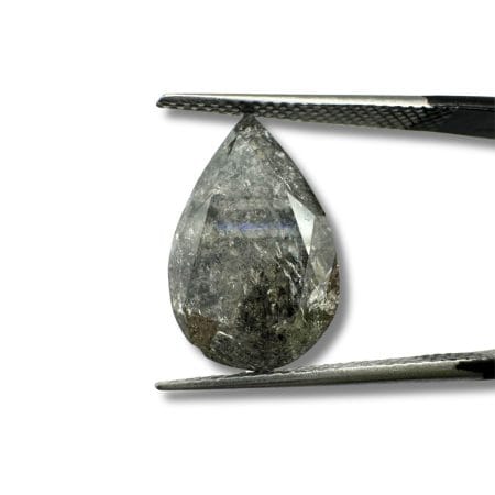 Salt And Pepper Diamond Pear Shape Grey Color Diamond