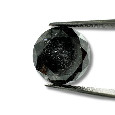 Salt And Pepper Diamond Round Shape Blackish Color Diamond