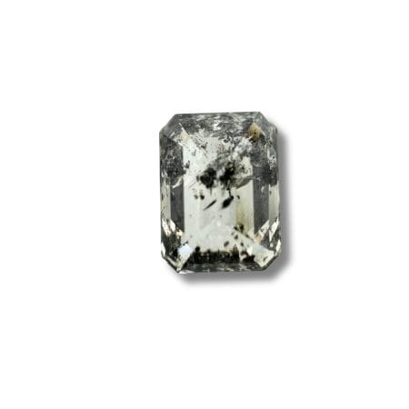 Salt And Pepper Diamond Emerald Shape Icy White Color Diamond