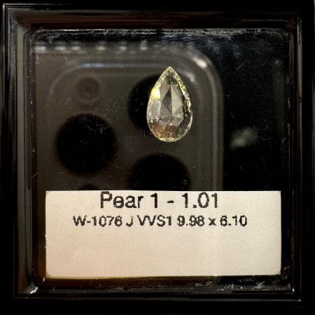 1.01CT Pear Shape Natural Fancy Diamond For Wedding Ring