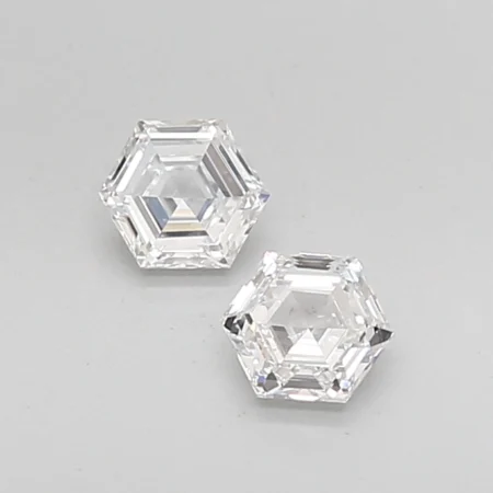 0.71ct Hexagonal Diamond G VS2 - Rare Geometric Shape Distinctive