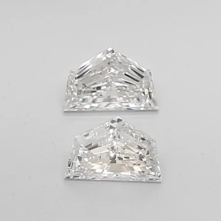 0.57 Carat F-VVS2 Cadillac Step Cut Lab Diamond Pair (5.2x3.45mm)