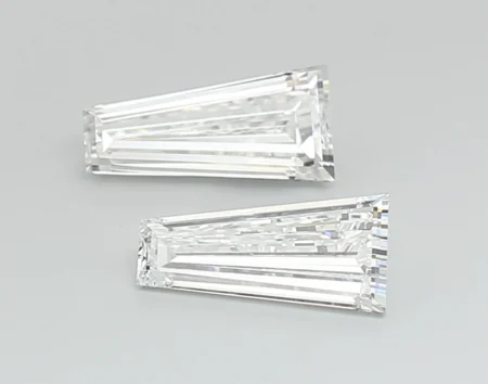 2.67 Carat F-VS1 Taper Step Cut Lab Diamond Pair (10.85x5.25mm)