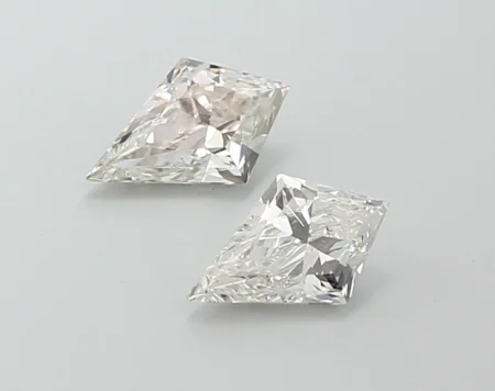 2.20 Carat G-VVS2 Kite Brilliant Cut Lab Diamond Pair (9.8x6.25mm)
