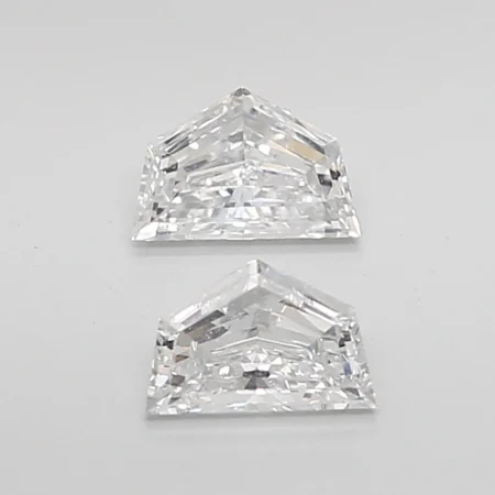 0.65 Carat E-VVS2 Cadillac Step Cut Lab Diamond Pair (5.7x3.8mm)