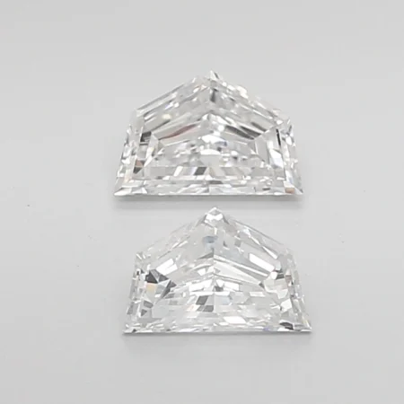 0.69 Carat E-VVS2 Cadillac Step Cut Lab Diamond Pair (5.7x3.8mm)