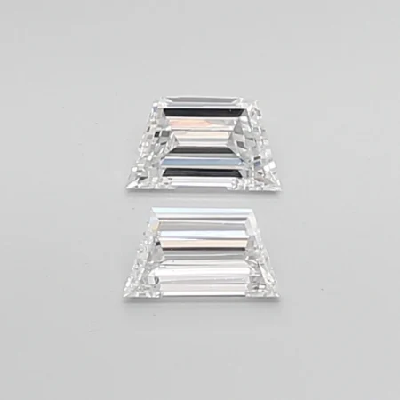0.45 Carat E-VS1 Trapezoid Step Cut Lab Diamond Pair (5.05x2.9mm)