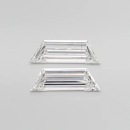 0.86 Carat E-VS1 Trapezoid Step Cut Lab Diamond Pair (10x3.2mm)