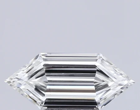 2.08 Carat E Hexagonal Step Cut Lab-Grown Diamond - VS1