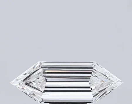 3.32 Carat E Hexagonal Step Cut Lab-Grown Diamond - VVS2