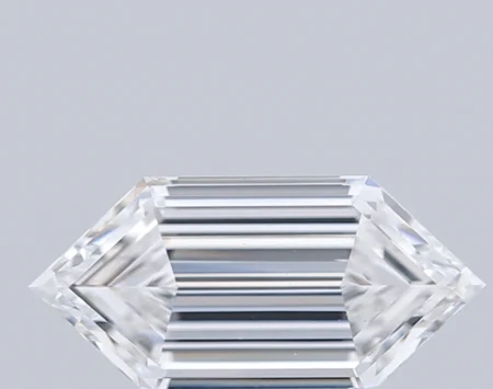 2.07 Carat E Hexagonal Step Cut Lab-Grown Diamond - VS1