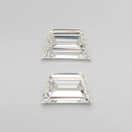 0.32CT Trapezoid Diamond Shape Matching Pair For Earrings and stud
