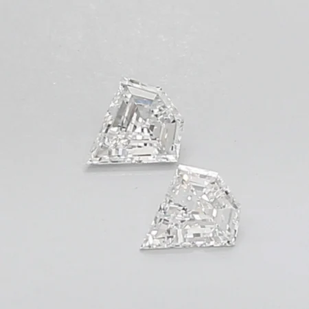 1.4CT Sheild Shape Pair Natural Diamond Loose For Her Diamond Cut Diamond Studs For Women