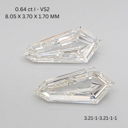 0.34 CT I VS1 SHIELD diamond Matching Pair