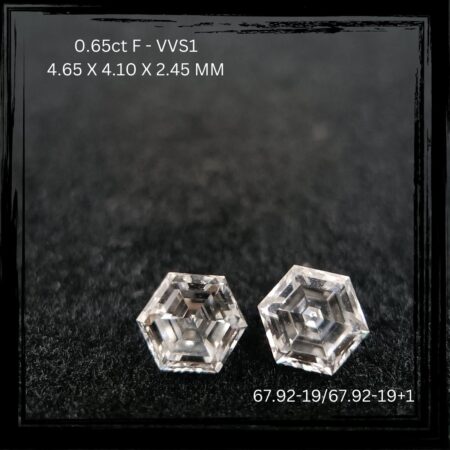 0.32 CT F VVS1 HEXAGONAL diamond Matching Pair