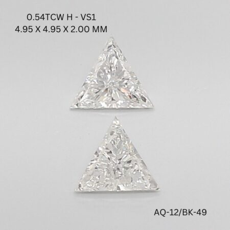 0.54 CT H VS1 TRIANGULAR diamond Matching Pair