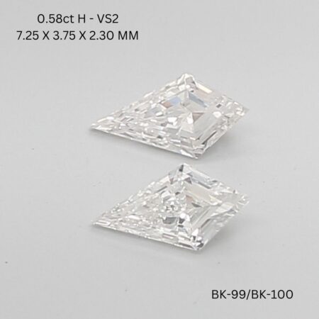 0.58 CT H VS2 KITE diamond Pairs Inventory