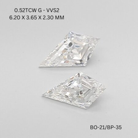 0.52 CT G VVS2 KITE diamond Matching Pair