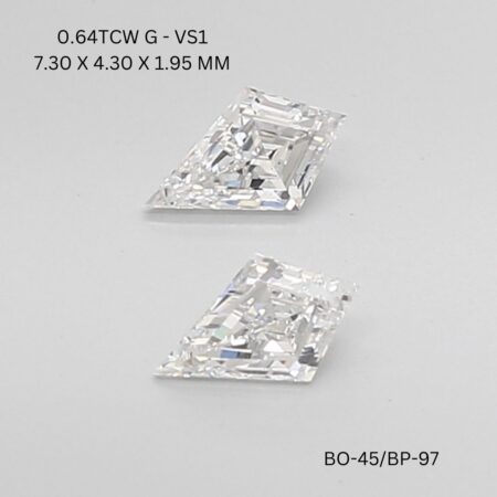 0.64 CT G VS1 KITE diamond Matching Pair