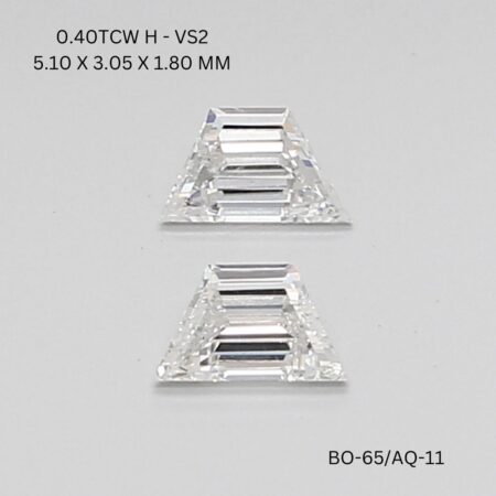 0.4 CT H VS2 TRAPEZOID diamond Matching Pair