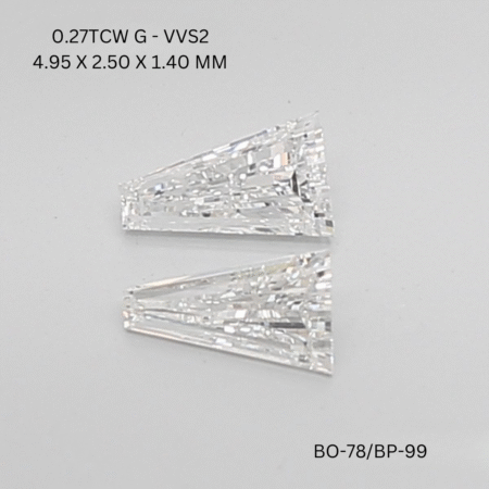0.27ct Taper Diamond G VVS2 - Petite Step Cut Diamond Delicate