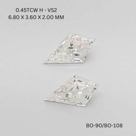 0.45 CT H VS2 KITE diamond Matching Pair