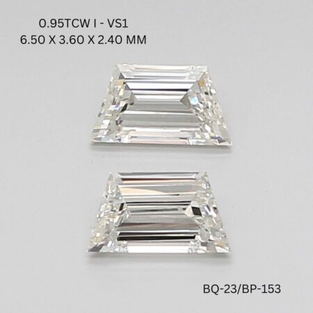 0.95 CT I VS1 TRAPEZOID diamond Matching Pair