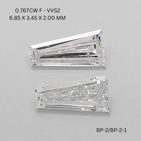 0.76 CT F VVS2 TAPER diamond Matching Pair