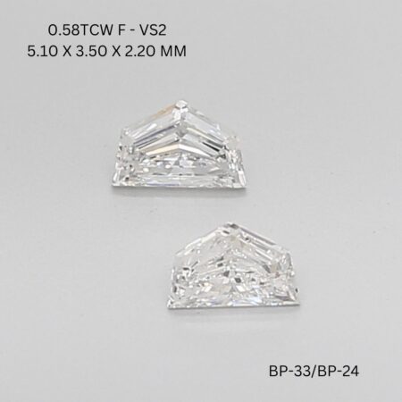0.58 CT F VS2 CADILLAC diamond Matching Pair