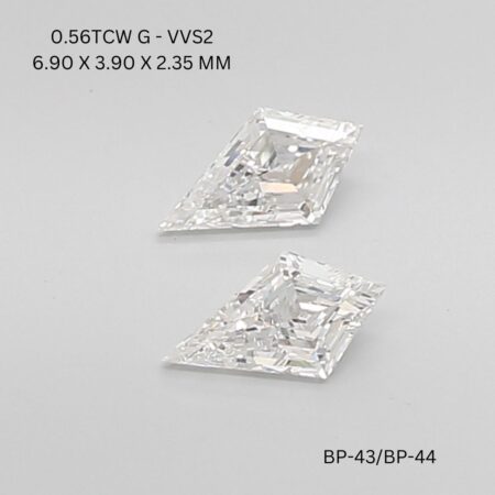 0.56 CT G VVS2 KITE diamond Matching Pair
