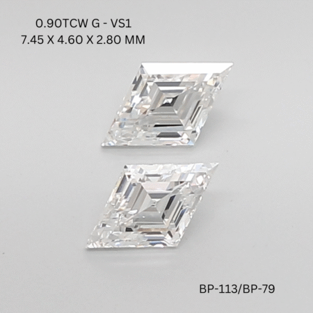 0.9 CT G VS1 LOZENGE diamond Matching Pair