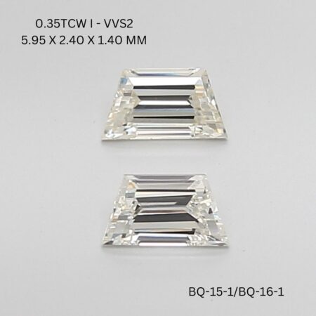 0.35 CT I VVS2 TRAPEZOID diamond Matching Pair