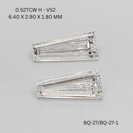 0.52 CT H VS2 TAPER diamond Matching Pair