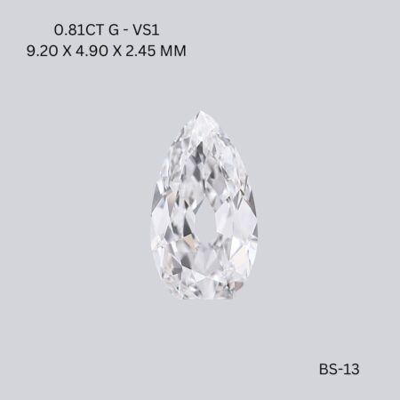 0.81 CT G VS1 PEAR diamond Fancy Shape
