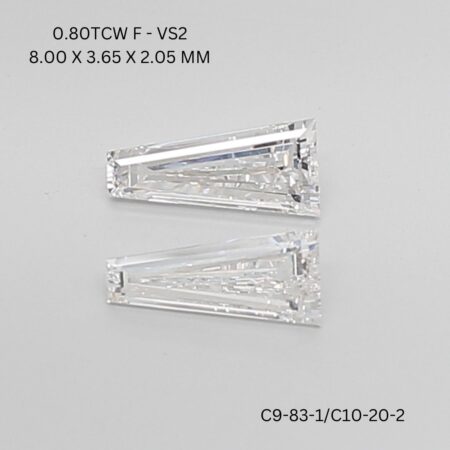 0.8 CT F VS2 TAPER diamond Matching Pair
