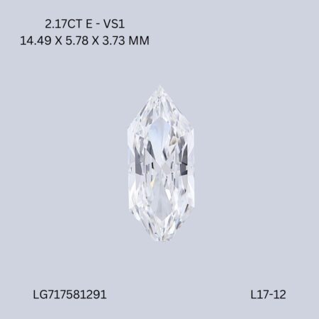2.17 CT E VS1 HEXAGONAL diamond Fancy Shape
